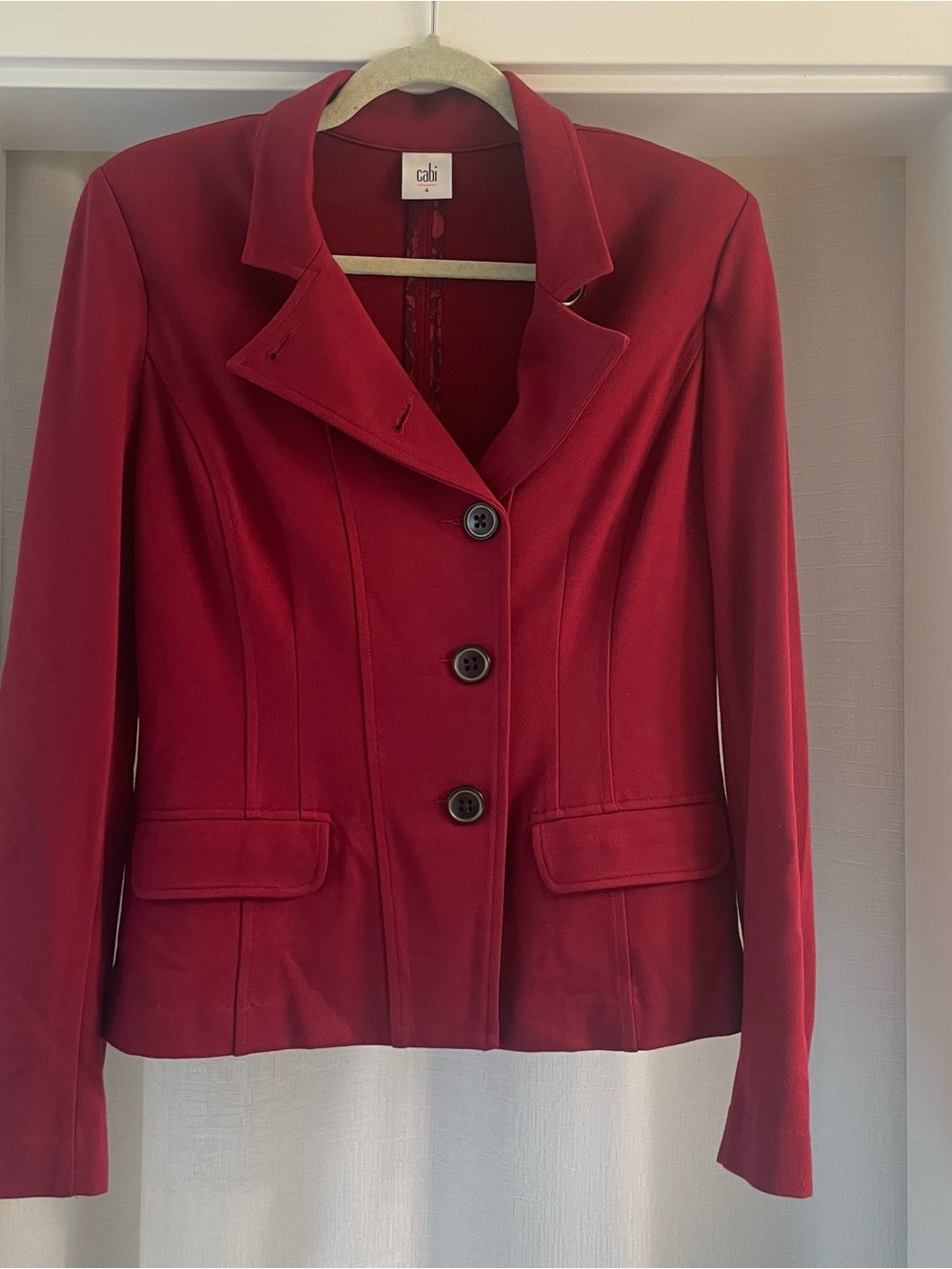 CAbi Women's Red Tailored Outing Jacket (3175)
